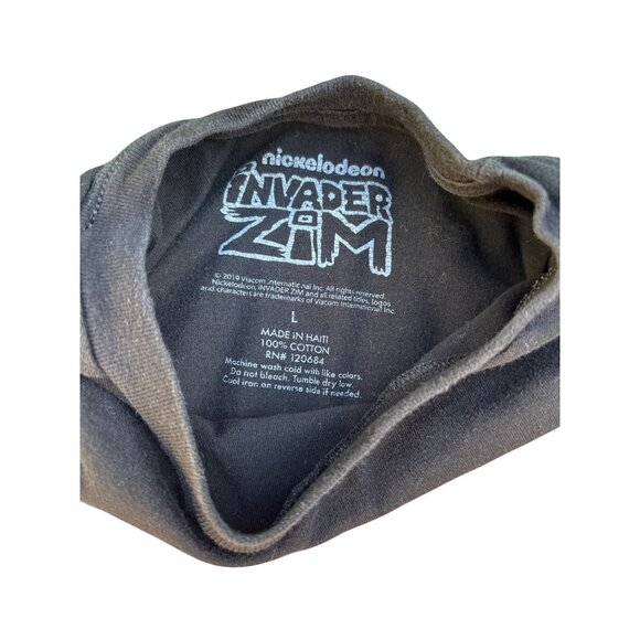 Nickelodeon Invader Zim Black Graphic T-Shirt With Alien Characters Design Unise - Picture 3 of 5